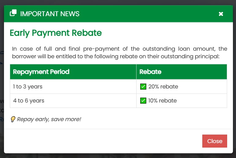 ACAG CM Loan Scheme 2025 Payment Rebate