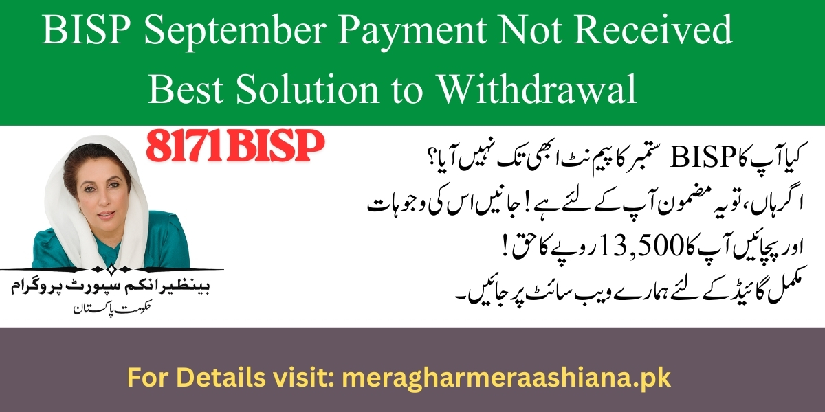 BISP September Payment Not Received Best Solution to Withdrawal